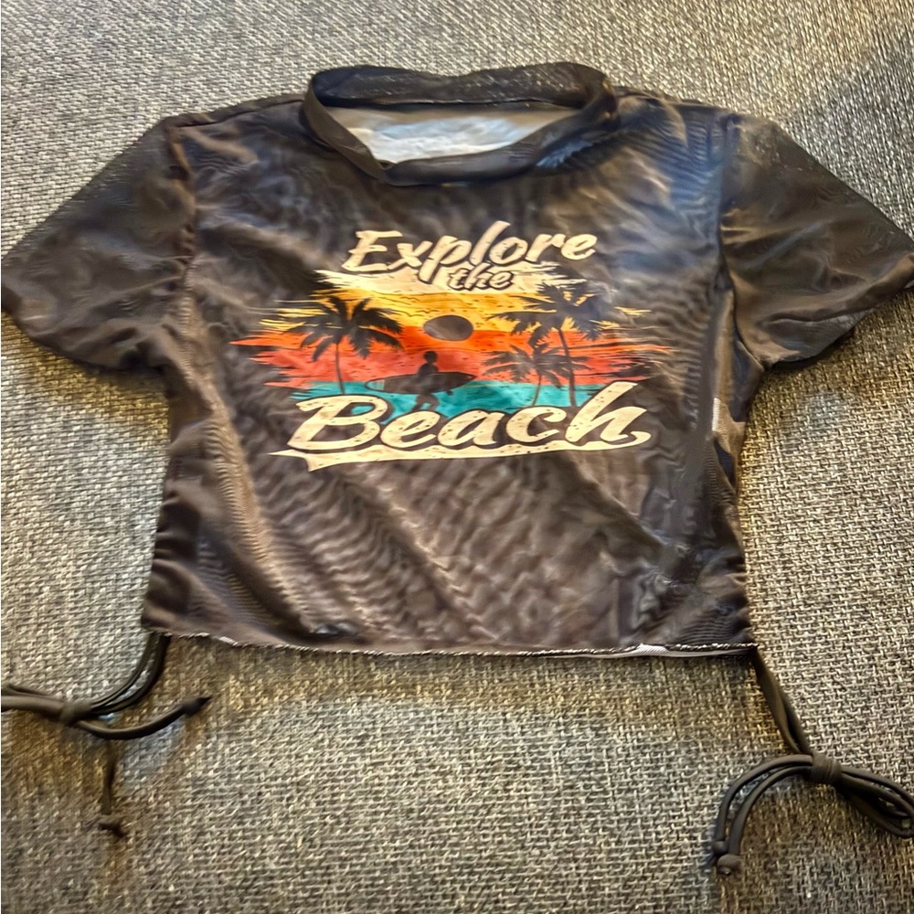 Explore the Beach Black bikini cover